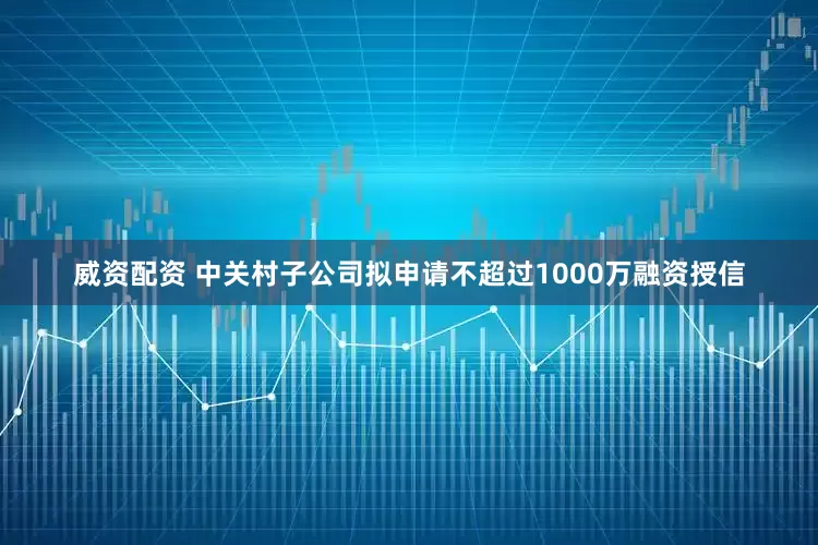 威资配资 中关村子公司拟申请不超过1000万融资授信